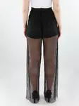 Vila glitterbyxor med vida ben Rhinestone svart/w.sequenc - Byxor för damer - 138468 - 2