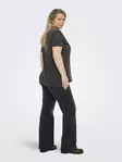 Only Carmakoma dam plus size t-shirt Life svart/rock - T-shirts för damer - 138868 - 2