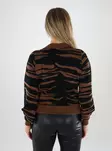 Vero Moda damtröja med djurtryck, svart/kemper - Stickat för damer - 139128 - 2
