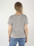 JDY randig t-shirt dam O-ringad cloud dancer/cikoria - T-shirts för damer - 140438 - 2