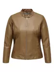 Only Carmakoma konstläderjacka Konstläder cognac - Skinnjackor och PU-jackor för damer - 138898 - 1