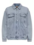 Only Carmakoma dam jeansjacka i plusstorlek Ocean Oversize ljusblå denim - Jeansjackor för damer - 138018 - 2