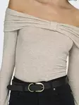 Only damskjorta Off Shoulder oatmeal - Långärmade tröjor för damer - 137658 - 3