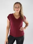Only dam t-shirt ONLFREE V-ringning tawny port - T-shirts för damer - 138978 - 1