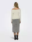 Only off shoulder tröja whitecap grå - Stickat för damer - 137648 - 2