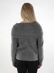 Vila damtröja Off Shoulder mörkgrå - Stickat för damer - 137538 - 3