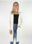 Vila Cardigan Ril lång vit Alyssum - Stickat för damer - 134138 - 1