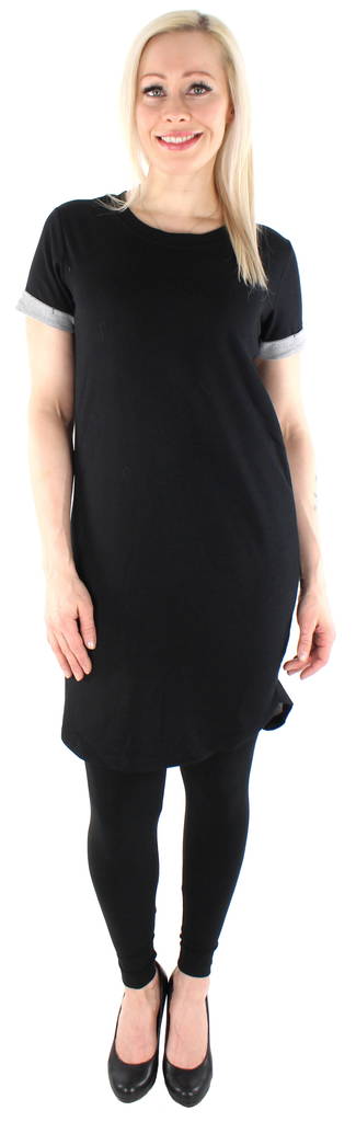 JDY kortärmad collegeklänning Ivy life, svart - Klänningar och tunikor - 130728 - 1
