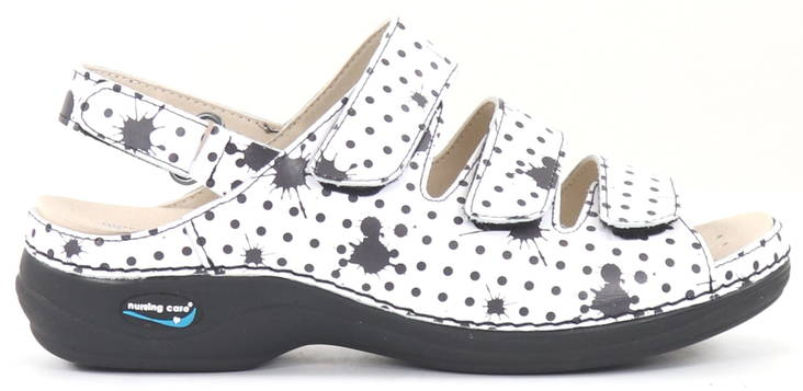 Nursing Care Maskintvättbara sandaler läder WG18F75 dots - Arbetsskor för damer - 132518 - 1