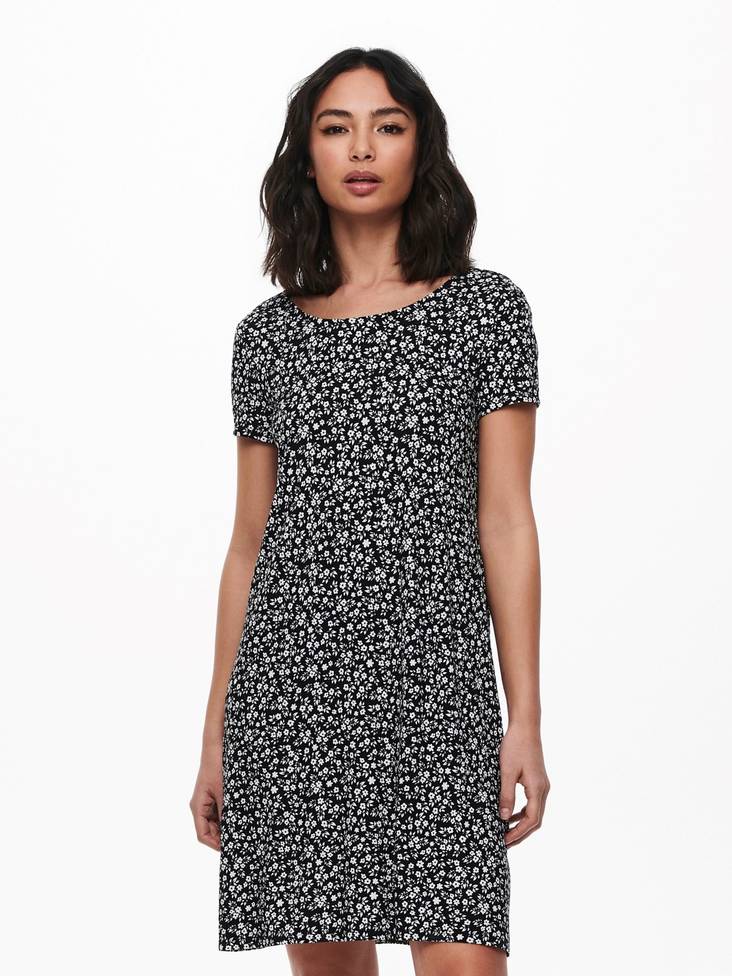 Only Klänning Bera back lace blå/white flower - Klänningar och tunikor - 128648 - 1