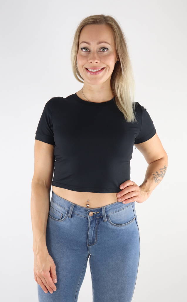 Only Play T-shirt Pameli kort, svart - Sport T-shirts för damer - 131388 - 1