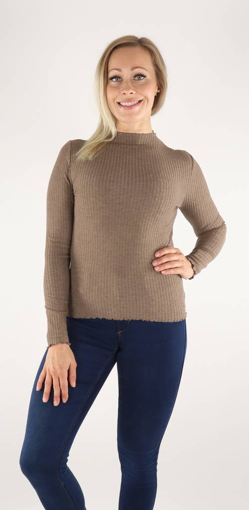 Only Skjorta Emma high neck carlbou - Långärmade tröjor för  damer - 131568 - 1