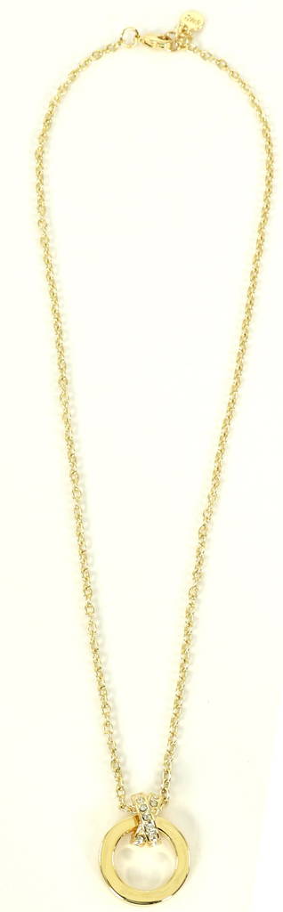 Snö of Sweden guldpläterat halsband Livly stort gold/clear - Halsband - 129968 - 1