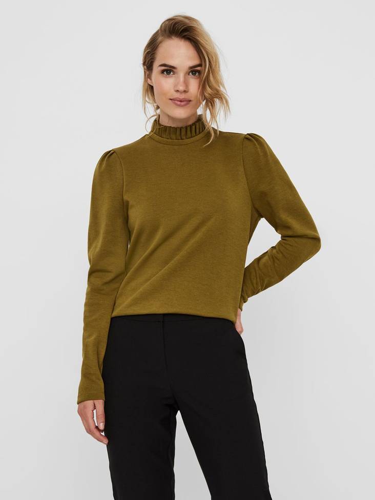 Vero Moda Tröja Forest pleat - Långärmade tröjor för  damer - 127378 - 1