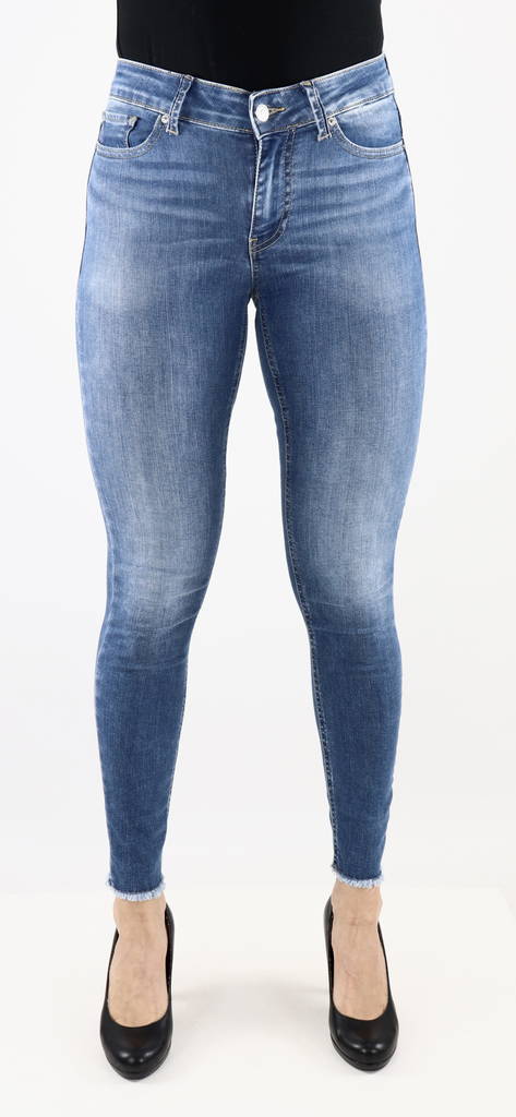 Vero Moda dam jeans, normal midja Peach mr skinny ankle medium blå - Jeans för damer - 129268 - 1