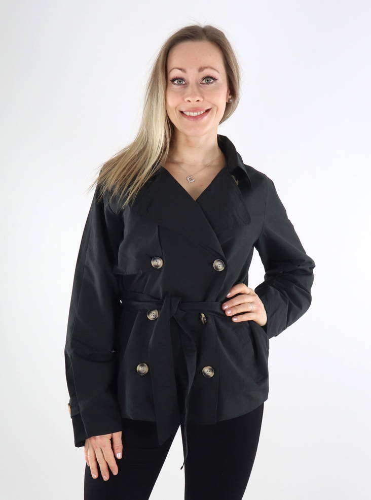 Trenchcoat för dam Vero ModaZoa svart - Lätta jackor för damer - 135478 - 1