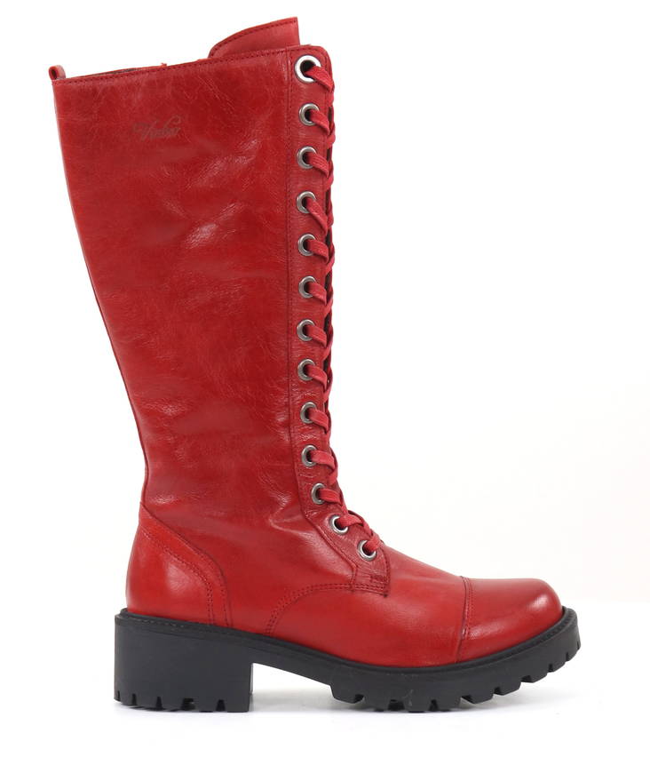 Vintro dam Stövlar i läder Aava Texas Maroa röd - Stövlar för damer - 132218 - 1