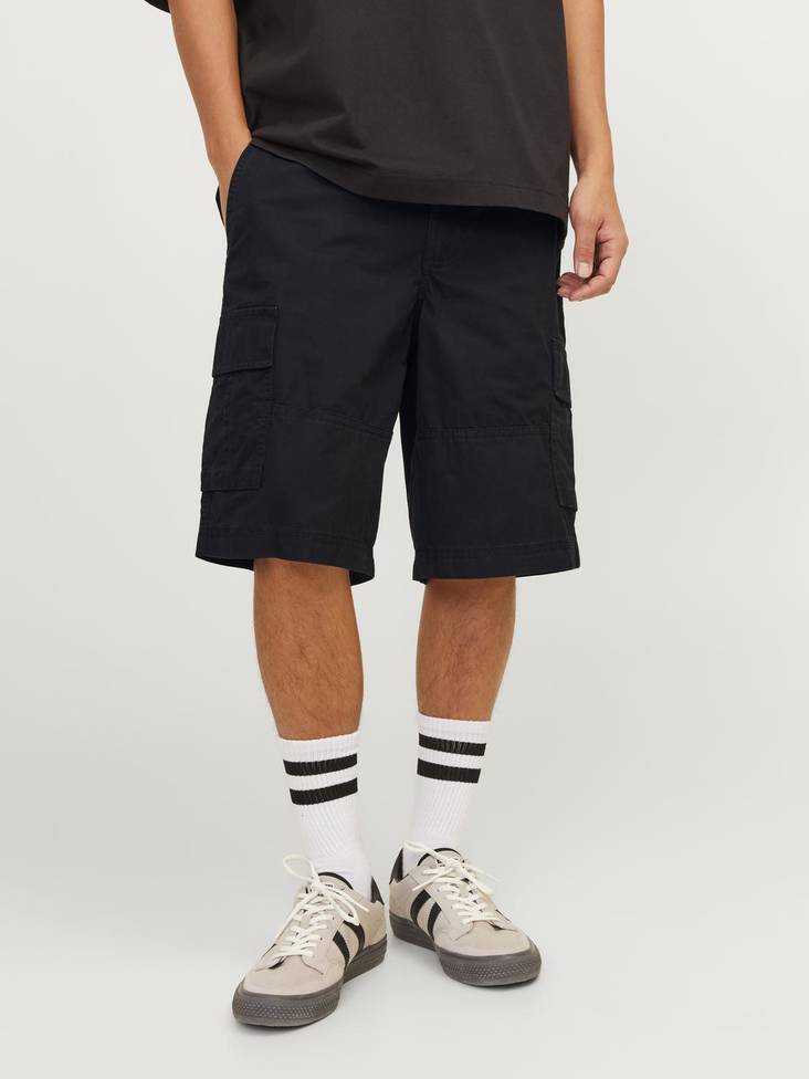 Jack&Jones cargoshorts för män svarta - Shorts och capribyxor för herrar - 135898 - 1
