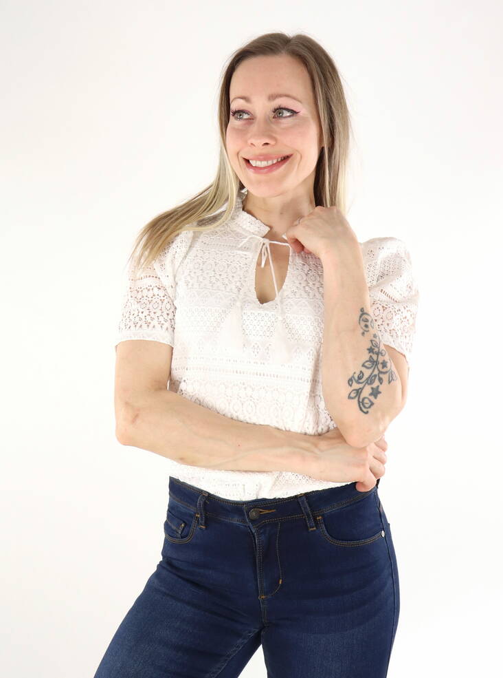 Vero Moda dam t-shirt Honey Lace snövit - T-shirts för damer - 136248 - 1