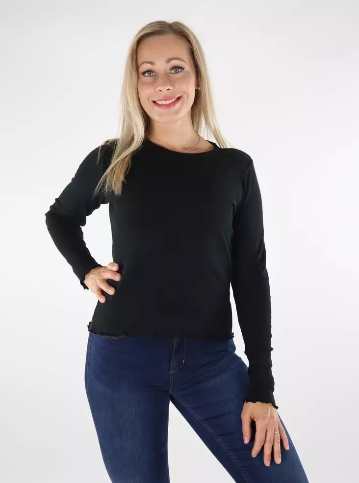 Only Skjorta svart - Långärmade tröjor för  damer - 136648 - 1