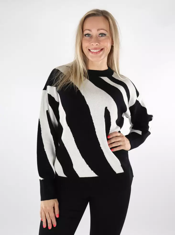 Vero Moda damtröja svart/W.birch A - Stickat för damer - 136798 - 1