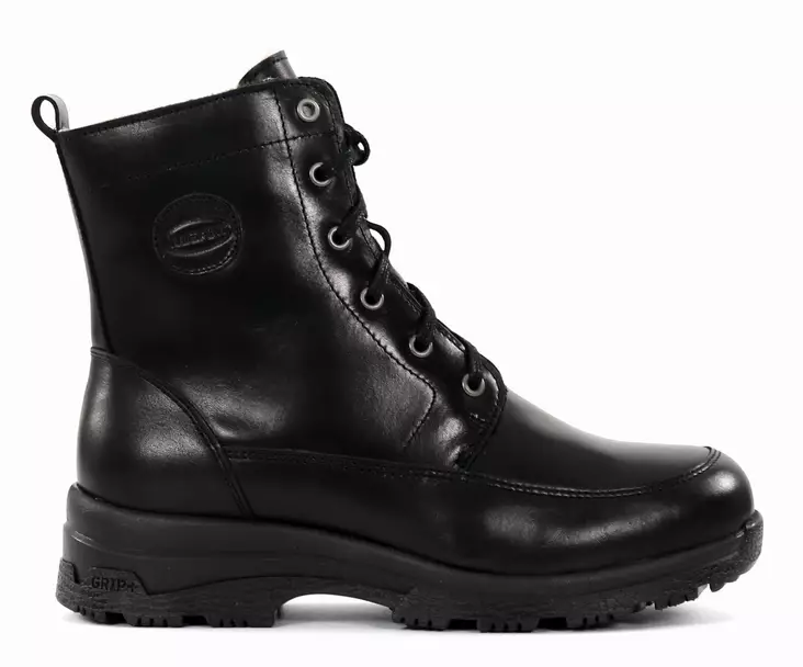Migant ankelboots i läder med greppsulor L920-56 svart - Stövletter och kängor för damer - 137388 - 1