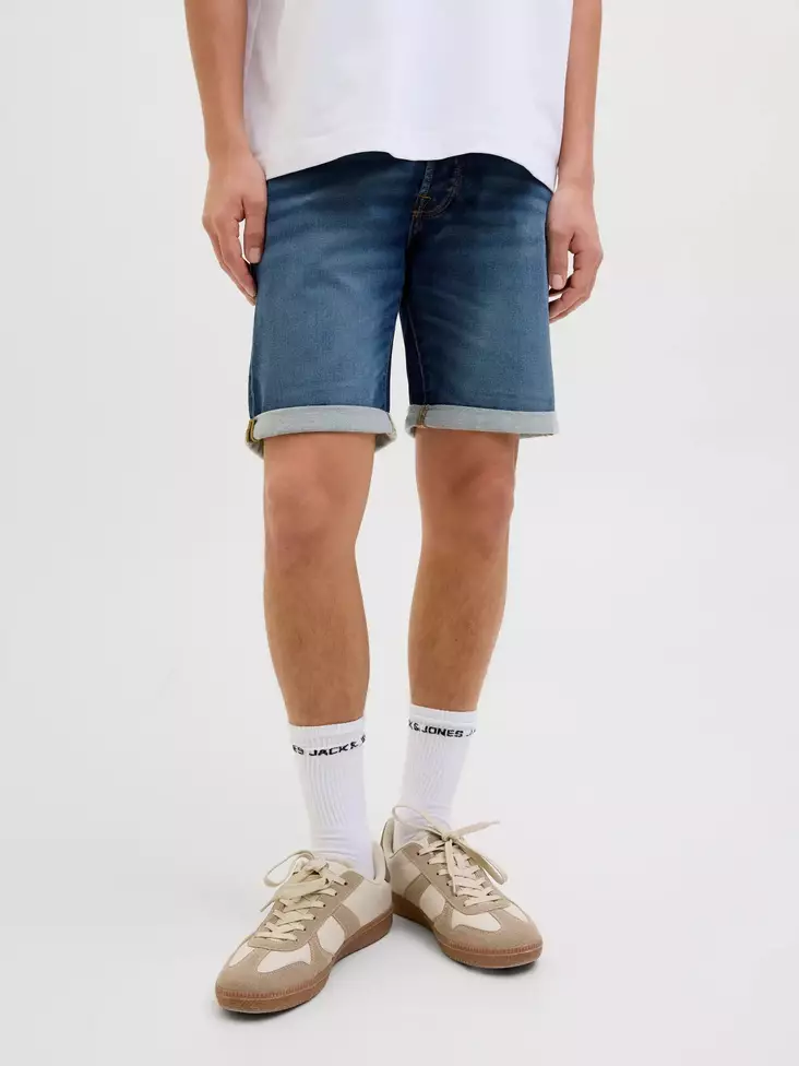 Jack&Jones herrshorts Icon blå denim - Shorts och capribyxor för herrar - 138548 - 1