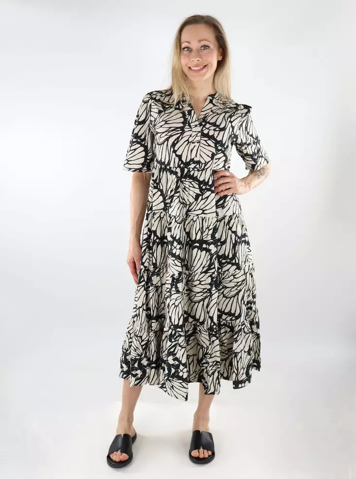 JDY klänning Troya Midi tapioka/svart - Klänningar och tunikor - 138758 - 1