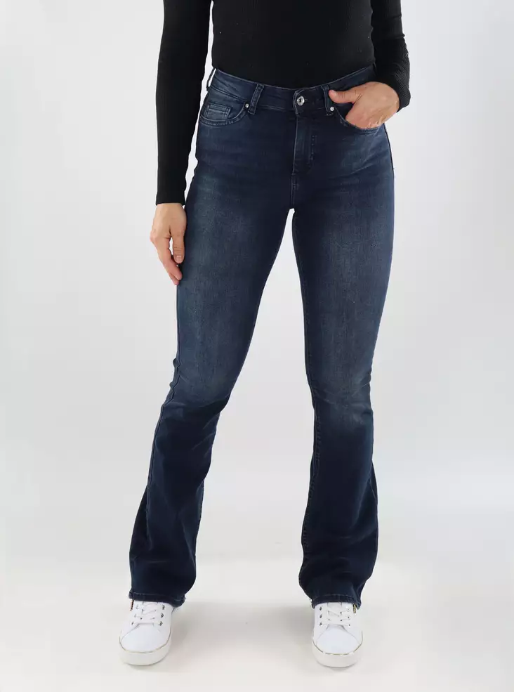 Only vida jeans ONLBLUSH Mid Flared blå svart - Jeans för damer - 139218 - 1