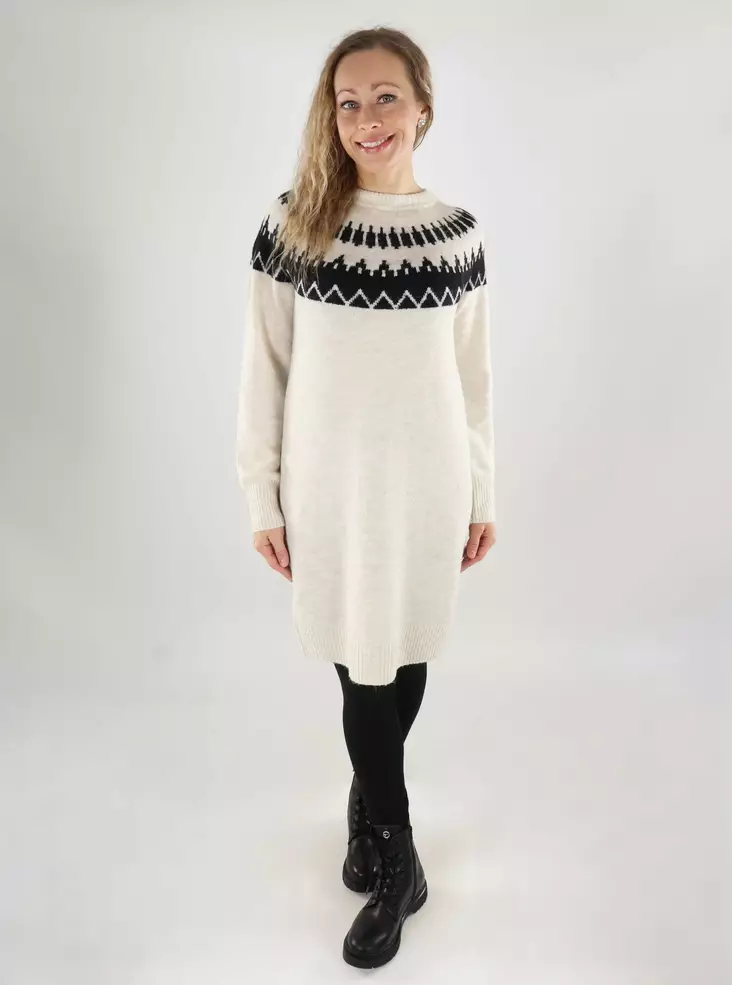 Vero Moda stickad klänning Nordisk björk/svart - Stickat för damer - 139608 - 1
