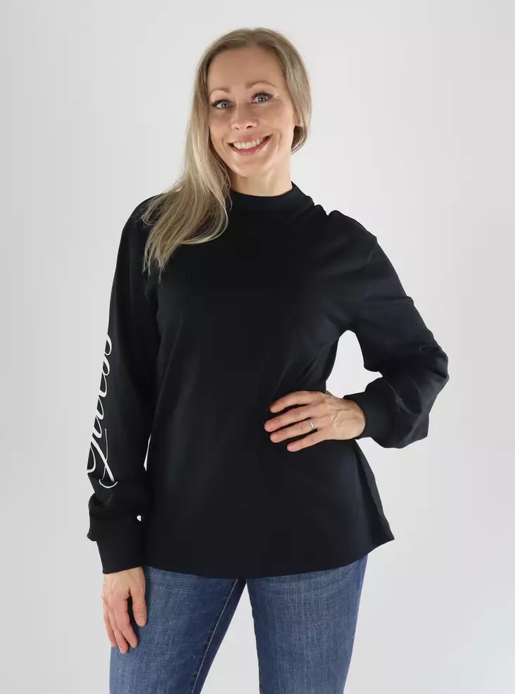 Guess Skjorta V6YI22K4658 JBLK svart - Långärmade tröjor för damer - 141498 - 1