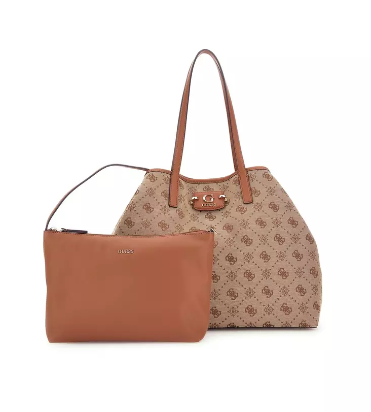 Guess Väska Neda stor 2 i 1 latte-logotyp - Handväskor - 138908 - 1