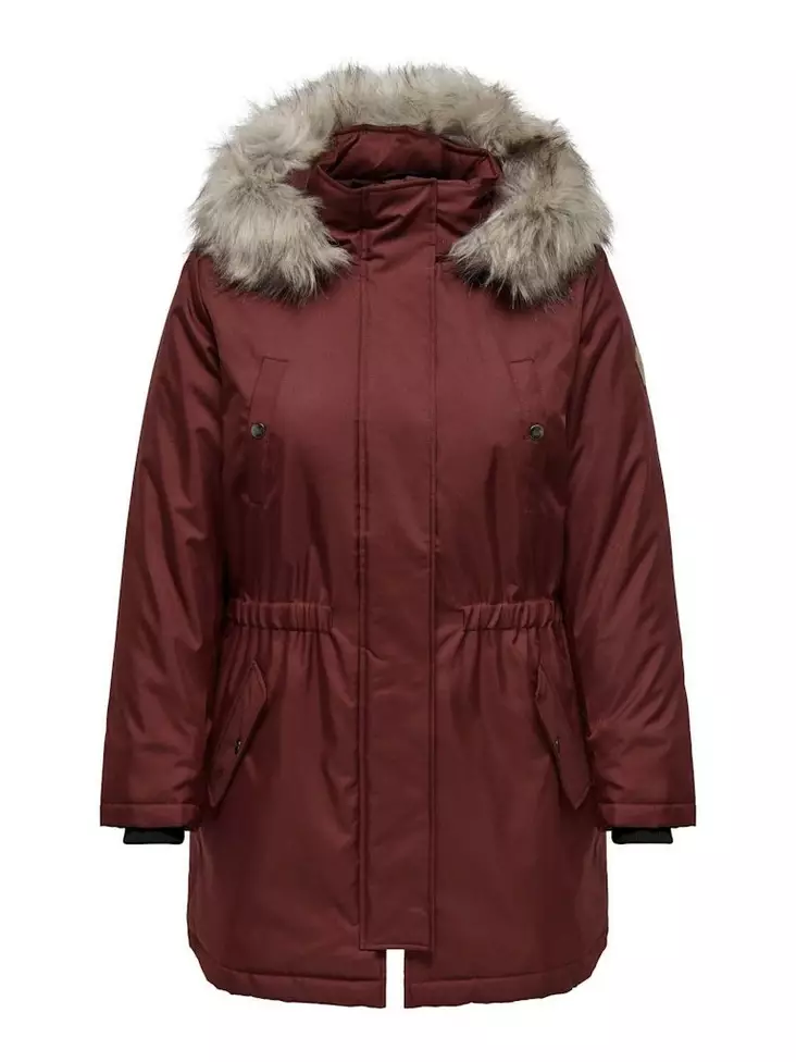Only Carmakoma plus size kappa Parka syrah/nature - Parkas för damer - 137328 - 1
