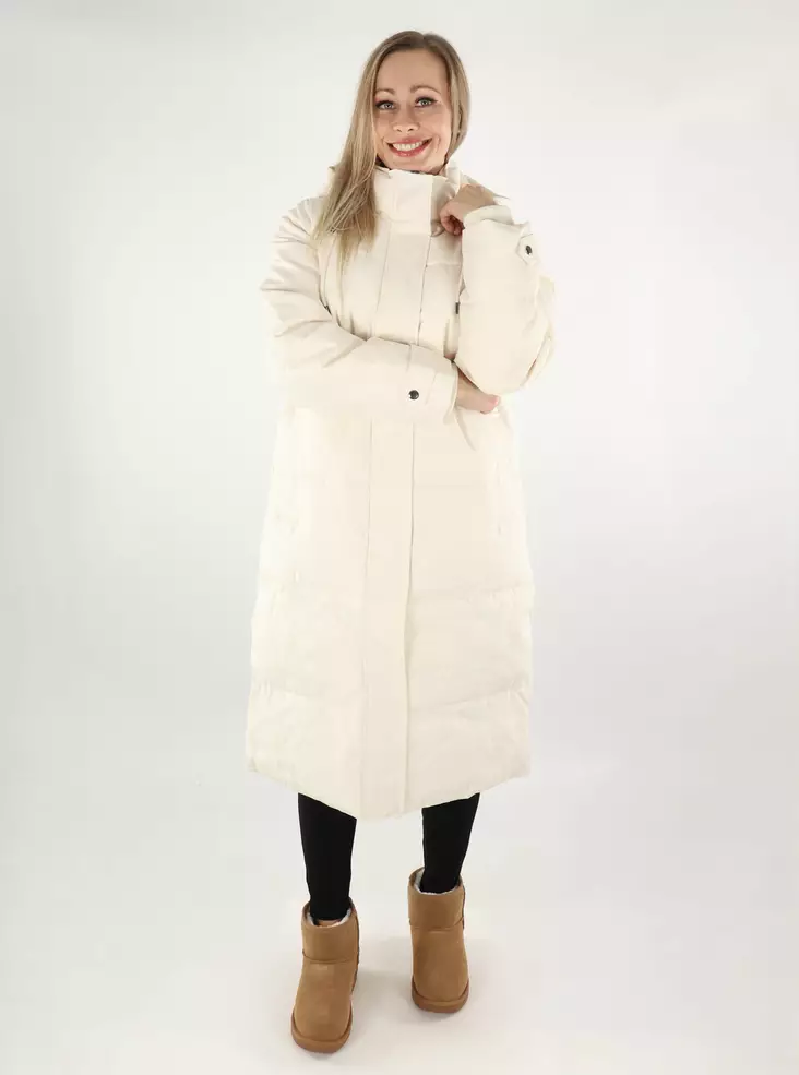 Only lång vinterkappa för dam Puffer äggnog - Vinterjackor för damer - 137488 - 1