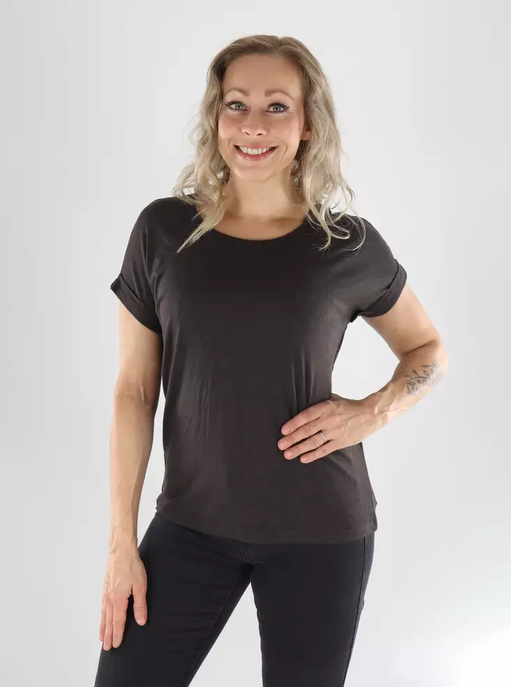 Only T-shirt ONLMOSTER S/S O-NECK TOPP java/melange - T-shirts för damer - 141548 - 1