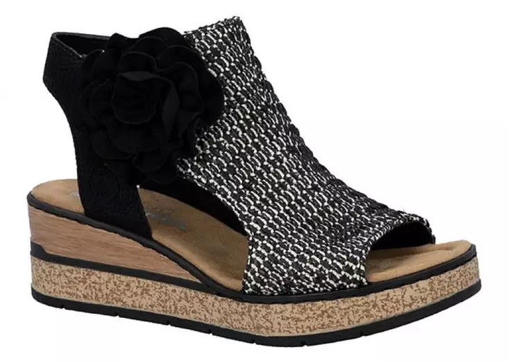 Rieker damkil sandaler 63791-01 svart kombi - Rieker sandals - 140358 - 1