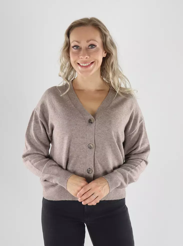 Vila Cardigan VIRIL V-RINGAD STICKAD KOFTA falcon - Stickat för damer - 141618 - 1