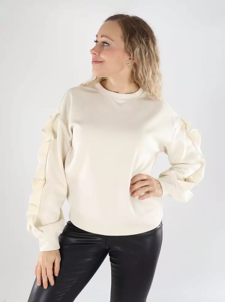 Vila damtröja Volang björk - Långärmade tröjor för damer - 139458 - 1