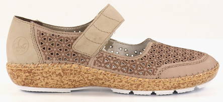 Rieker Promenadskor läder 44864-60 beige - Rieker promenadskor - 133479 - 1