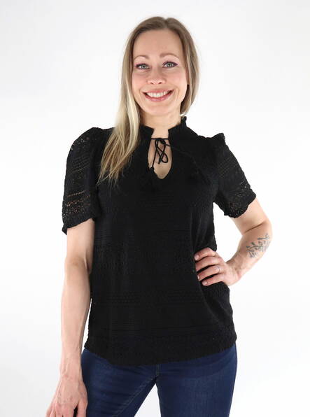 Vero Moda dam t-shirt Honey Lace svart - T-shirts för damer - 136249 - 1