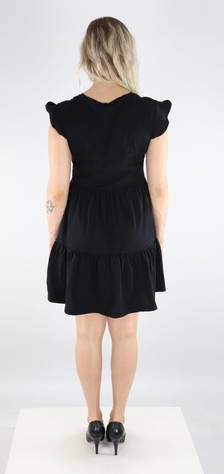 Only Klänning May capsleeves frill svart - Klänningar och tunikor - 130769 - 2