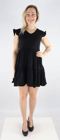 Only Klänning May capsleeves frill svart - Klänningar och tunikor - 130769 - 1