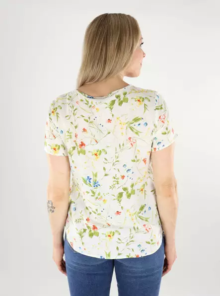 Vero Moda dam t-shirt VMEASY Joy snövit/phoebe - T-shirts för damer - 138589 - 2