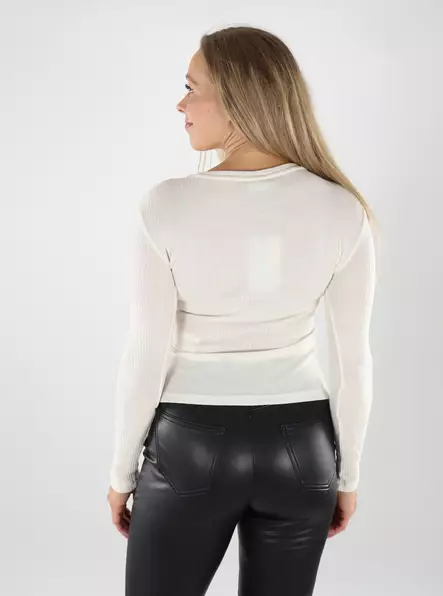 JDY damskjorta i ullblandning Woolblend Cloud Dancer - Långärmade tröjor för  damer - 139029 - 2