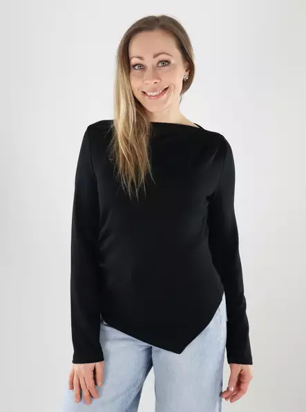 Vero Moda damskjorta Båthals svart - Långärmade tröjor för  damer - 140129 - 1