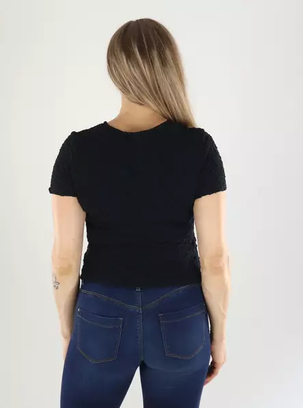 Vero Moda T-shirt SS ASYMMETRICAL Svart - T-shirts för damer - 141319 - 2