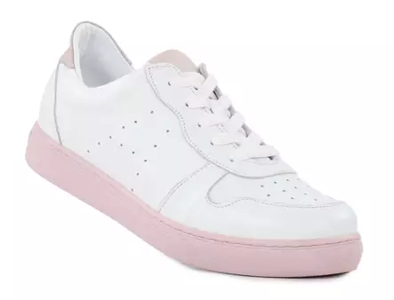Andrea Conti damsneakers i äkta läder 0341050-1909 vit/rosa - Sneakers för damer - 140309 - 1