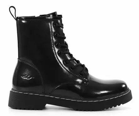 Askel dam ankelboots i läder 23893K7 svart lakrits - Stövletter och kängor för damer - 137109 - 1