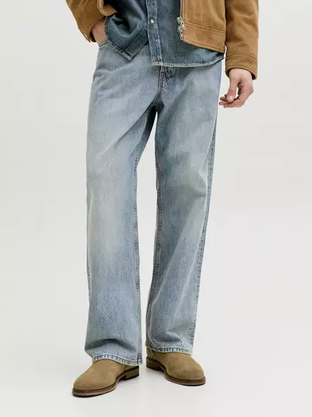 Jack&Jones herrjeans med vida ben JJITED AKM 287 blå denim/ljusblå - Jeans för herrar - 140299 - 1