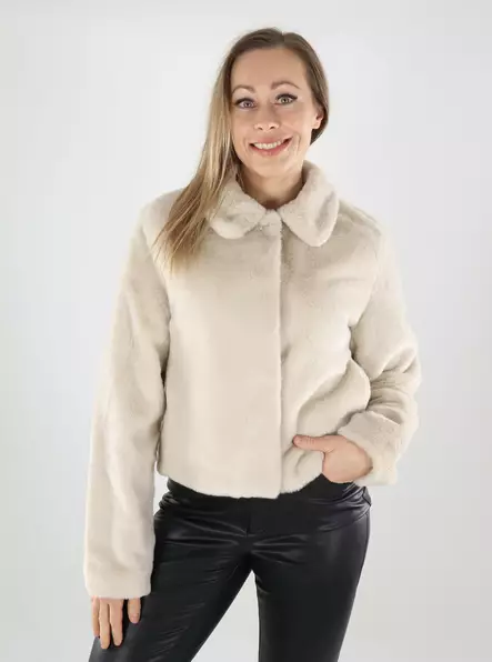 JDY damjacka Faux Fur moonbeam - Lätta jackor för damer - 139889 - 1